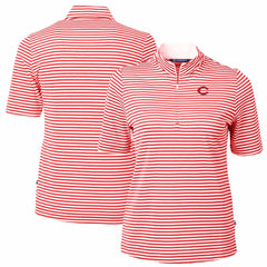 MLB Cincinnati Reds Cutter & Buck Women's Virtue Eco Pique Stripe Top