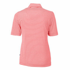 MLB Cincinnati Reds Cutter & Buck Women's Virtue Eco Pique Stripe Top