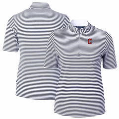 MLB Cleveland Guardians Cutter & Buck Women's Virtue Eco Pique Stripe Top