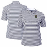 MLB Milwaukee Brewers Cutter & Buck Women's Virtue Eco Pique Stripe Top