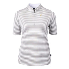 MLB Pittsburgh Pirates Cutter & Buck Women's Virtue Eco Pique Stripe Top
