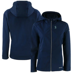 MLB Seattle Mariners Cutter & Buck Women's Evoke Eco Softshell Recycled Full-Zip Jacket