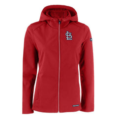 MLB St. Louis Cardinals Cutter & Buck Women's Evoke Eco Softshell Recycled Full-Zip Jacket