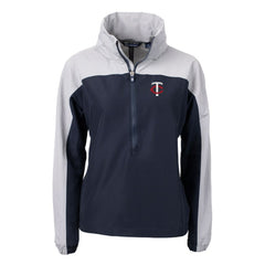 MLB Minnesota Twins Cutter & Buck Women's Charter Eco Recycled Half-Zip Anorak Jacket