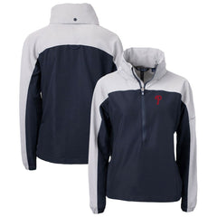 MLB Philadelphia Phillies Cutter & Buck Women's Charter Eco Recycled Half-Zip Anorak Jacket