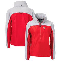 MLB Philadelphia Phillies Cutter & Buck Women's Charter Eco Recycled Half-Zip Anorak Jacket