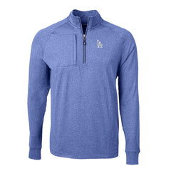 MLB Los Angeles Dodgers Cutter & Buck Big & Tall Adapt Eco Knit Stretch Recycled Quarter-Zip Pullover Top