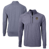 MLB Milwaukee Brewers Cutter & Buck Big & Tall Adapt Eco Knit Stretch Recycled Quarter-Zip Pullover Top