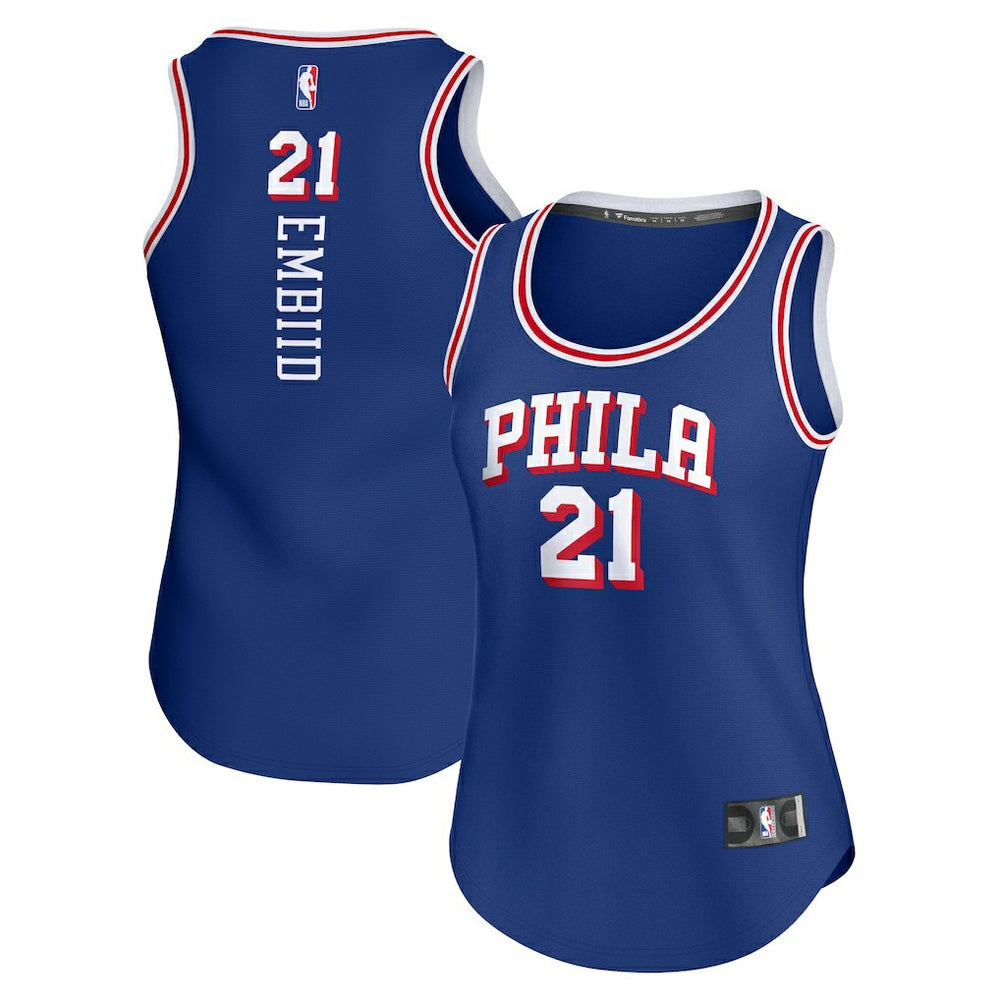 NBA Joel Embiid Philadelphia 76ers Women's Fast Break Player Jersey