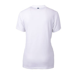 Cutter & Buck Women's Helmet Logo DryTec Forge Stretch V-Neck Blade Top - Los Angeles Chargers