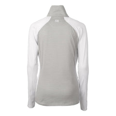Cutter & Buck Women's Helmet Logo DryTec Forge Tonal Stripe Stretch Half-Zip Top - San Francisco 49ers