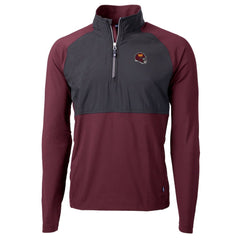 Cutter & Buck Helmet Adapt Eco Knit Hybrid Recycled Quarter-Zip Pullover Top - Washington Commanders