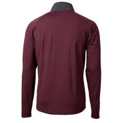 Cutter & Buck Helmet Adapt Eco Knit Hybrid Recycled Quarter-Zip Pullover Top - Washington Commanders