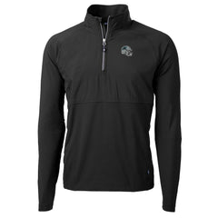 Cutter & Buck Helmet Adapt Eco Knit Hybrid Recycled Quarter-Zip Pullover Top - Carolina Panthers