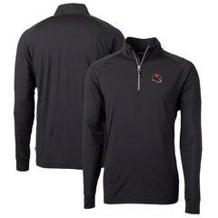 Cutter & Buck Helmet Adapt Eco Knit Stretch Recycled Quarter-Zip Pullover Top - Washington Commanders
