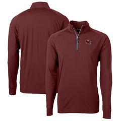 Cutter & Buck Helmet Adapt Eco Knit Stretch Recycled Quarter-Zip Pullover Top - Washington Commanders