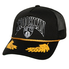NBA Brooklyn Nets Hardwood Classics Gold Leaf Mesh Trucker Snapback Hat