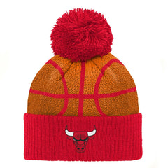 NBA Chicago Bulls Preschool Basketball Head Cuffed Knit Hat with Pom