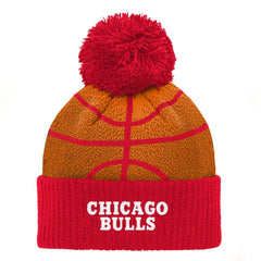 NBA Chicago Bulls Preschool Basketball Head Cuffed Knit Hat with Pom