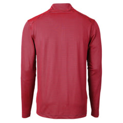 MLB Chicago Cubs Cutter & Buck Americana Logo Virtue Eco Pique Stripe Recycled Quarter-Zip Pullover Top