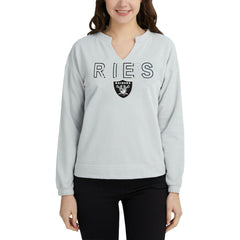 Concepts Sport Women's Sunray Notch Neck Long Sleeve Top - Las Vegas Raiders