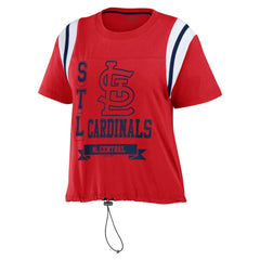 MLB St. Louis Cardinals WEAR by Erin Andrews Women's Cinched Colorblock T-Shirt