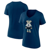 NHL Deep Sea Blue Seattle Kraken Women's Mascot Buoy V-Neck T-Shirt