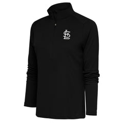 MLB St. Louis Cardinals Antigua Women's Brushed Metallic Tribute Half-Zip Pullover Top