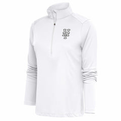 MLB New York Mets Antigua Women's Brushed Metallic Tribute Half-Zip Pullover Top