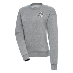 MLB Los Angeles Dodgers Antigua Women's Brushed Metallic Victory Pullover Sweatshirt