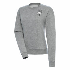 MLB New York Mets Antigua Women's Brushed Metallic Victory Pullover Sweatshirt