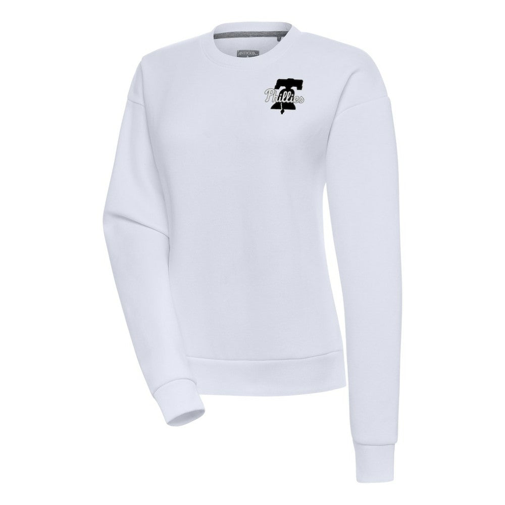 MLB Philadelphia Phillies Antigua Women's Brushed Metallic Victory Pullover Sweatshirt