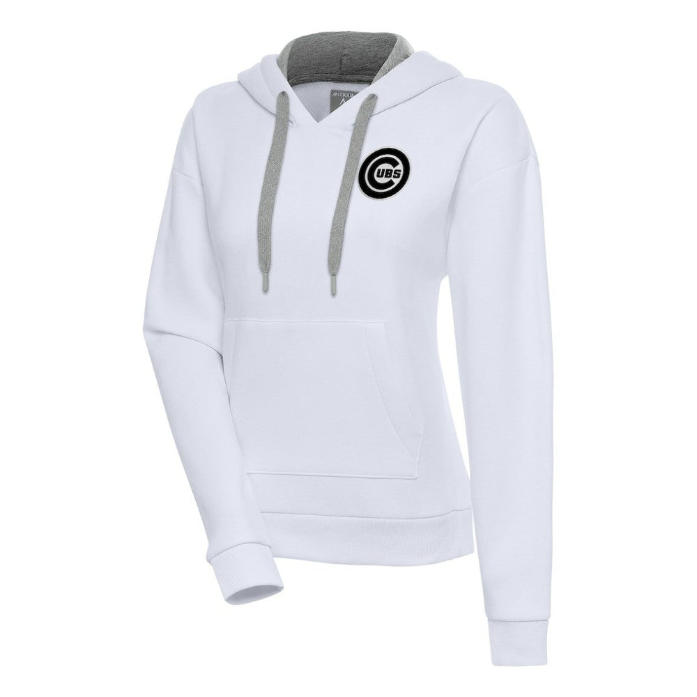 MLB Chicago Cubs Antigua Women's Brushed Metallic Victory Pullover Hoodie