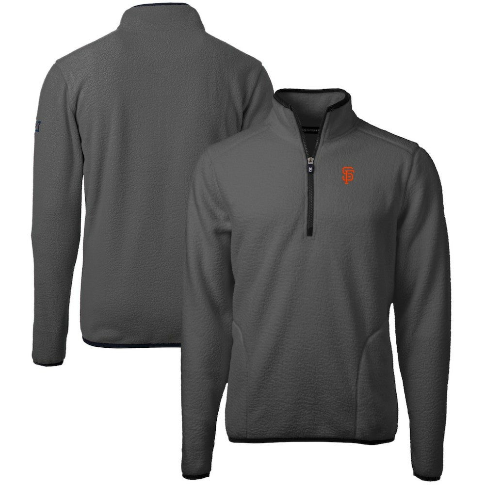MLB San Francisco Giants Cutter & Buck Cascade Eco Sherpa Fleece Quarter-Zip Pullover Jacket