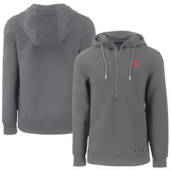 MLB Cleveland Guardians Cutter & Buck Roam Eco Half-Zip Recycled Pullover Hoodie