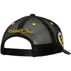 NHL Black Boston Bruins Mitchell & Ness Team Seal Trucker Snapback Hat
