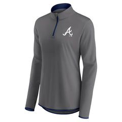 MLB Atlanta Braves Profile Women's Plus Size Quarter-Zip Jacket