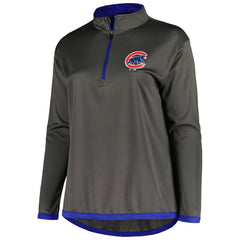 MLB Chicago Cubs Profile Women's Plus Size Quarter-Zip Jacket