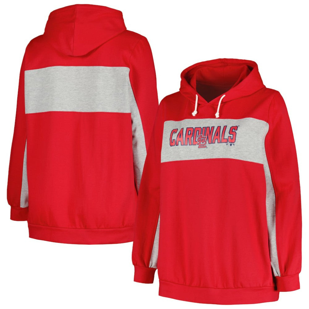 MLB St. Louis Cardinals Profile Women's Plus Size Pullover Hoodie