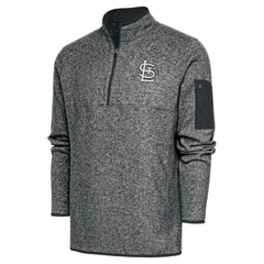 MLB St. Louis Cardinals Antigua Metallic Big & Tall Quarter-Zip Jacket