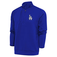 MLB Los Angeles Dodgers Antigua Metallic Generation Quarter-Zip Pullover Top