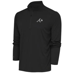 MLB Atlanta Braves Antigua Metallic Tribute Quarter-Zip Top
