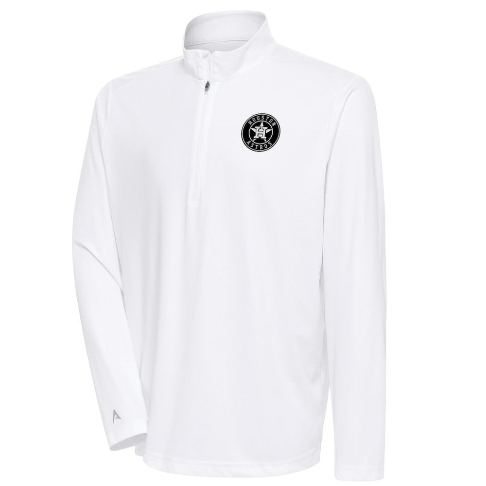 MLB Houston Astros Antigua Metallic Tribute Quarter-Zip Top
