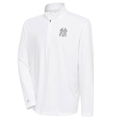 MLB New York Yankees Antigua Metallic Tribute Quarter-Zip Top