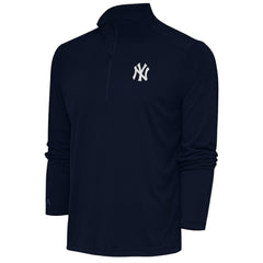MLB New York Yankees Antigua Metallic Tribute Quarter-Zip Top