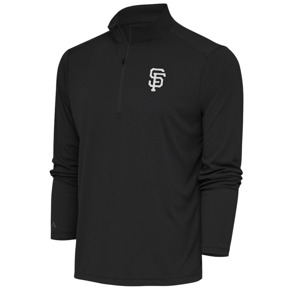 MLB San Francisco Giants Antigua Metallic Tribute Quarter-Zip Top