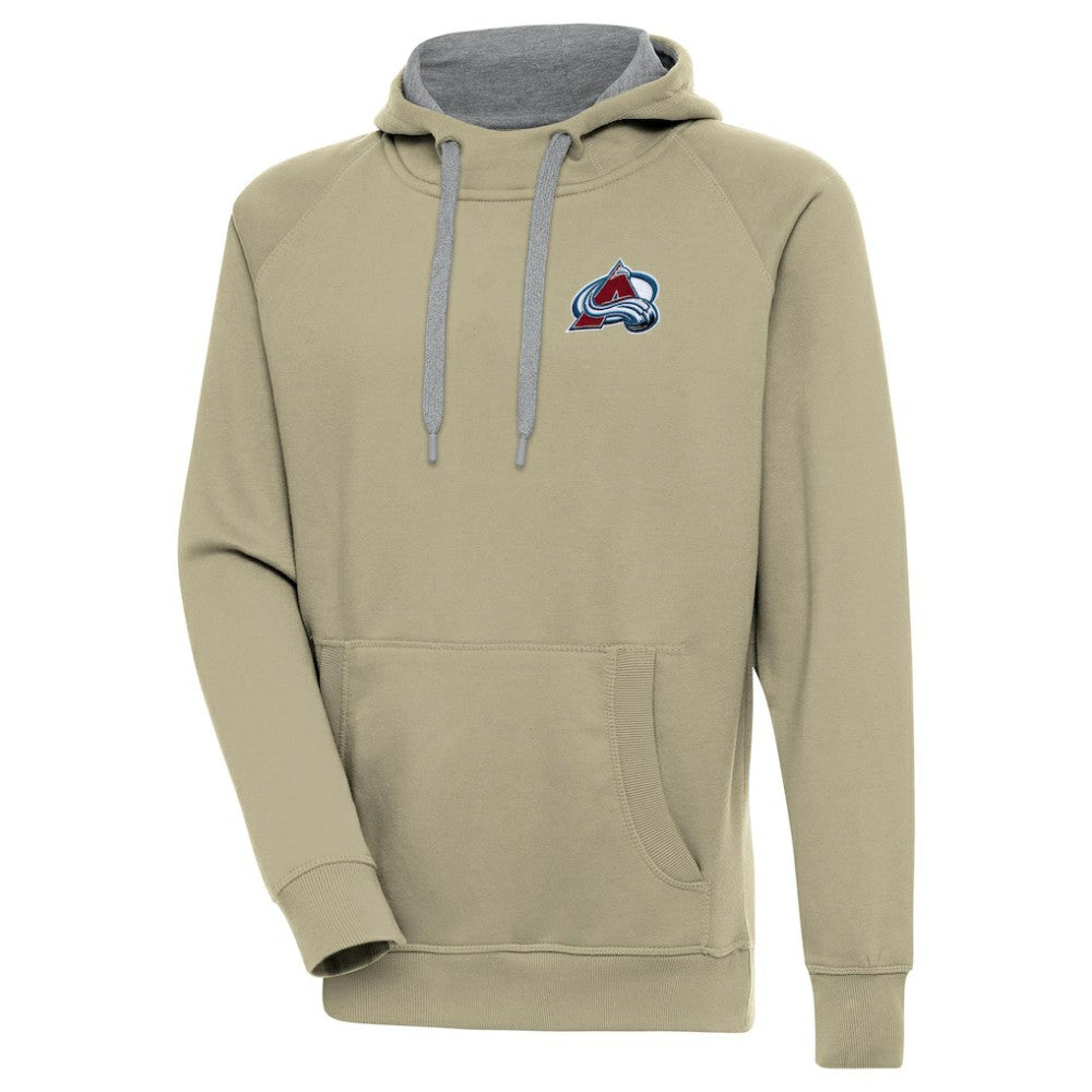 NHL Khaki Colorado Avalanche Antigua Victory Pullover Hoodie