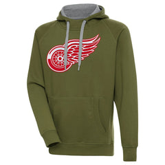 NHL Olive Detroit Red Wings Antigua Victory Pullover Hoodie