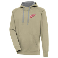 NHL Khaki Detroit Red Wings Antigua Victory Pullover Hoodie