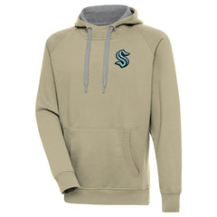 NHL Khaki Seattle Kraken Antigua Victory Pullover Hoodie
